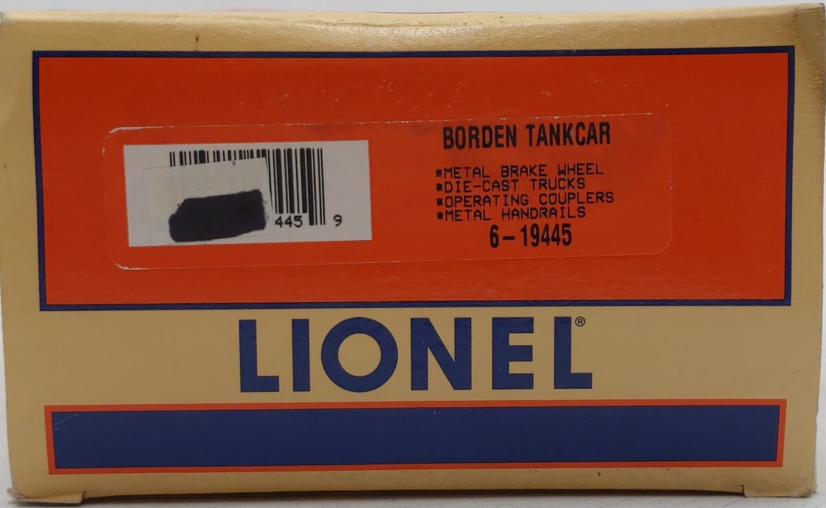 Lionel 6-19445 O Gauge Borden Milk Tank Car #520 LN/Box