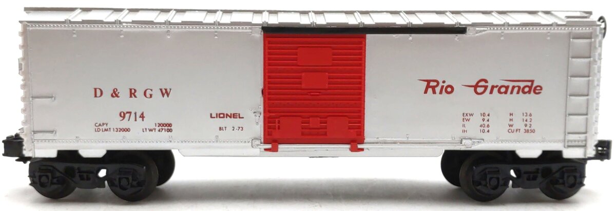Lionel 6-9714 O Gauge Denver & Rio Grande Western Box Car VG/Box