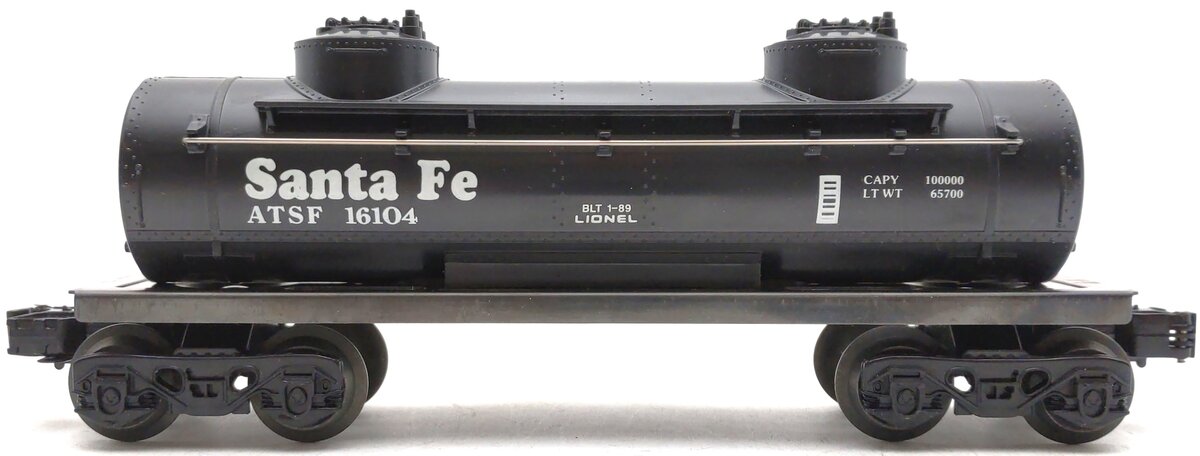 Lionel 6-16104 O Gauge Santa Fe 2-Dome Tank Car #16104 EX/Box