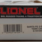 Lionel 6-16104 O Gauge Santa Fe 2-Dome Tank Car #16104 EX/Box