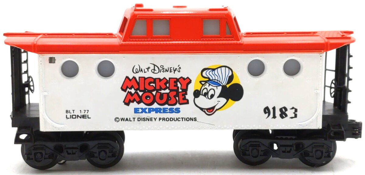 Lionel 6-9183 O Gauge Mickey Mouse Illuminated Caboose EX/Box
