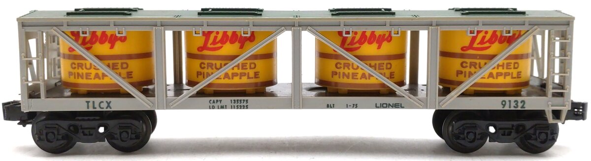 Lionel 6-9132 O Gauge Libbys Crushed Pineapple Vat Car VG