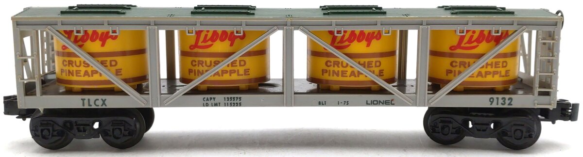 Lionel 6-9132 O Gauge Libbys Crushed Pineapple Vat Car VG