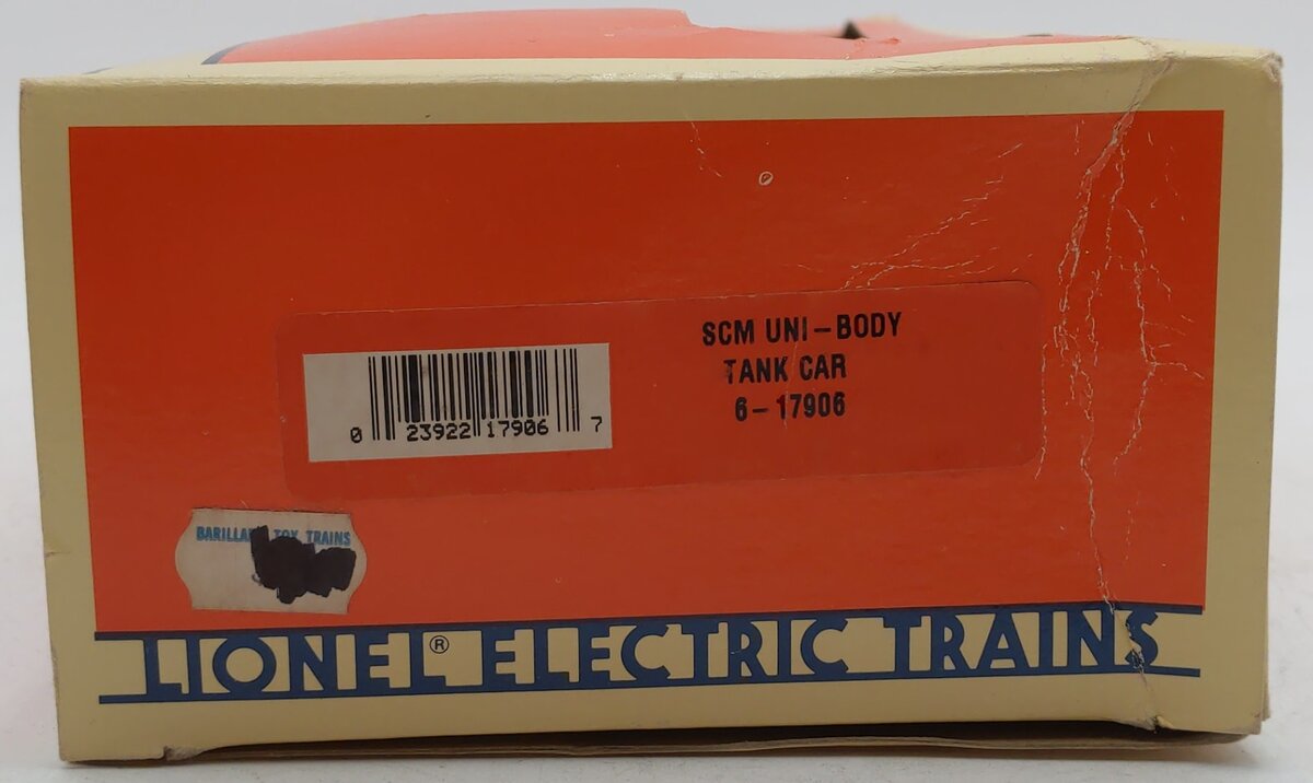 Lionel 6-17906 O Gauge SCM Unibody Tank Car #78286 LN/Box