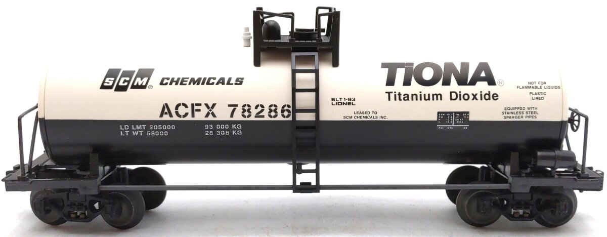 Lionel 6-17906 O Gauge SCM Unibody Tank Car #78286 LN/Box