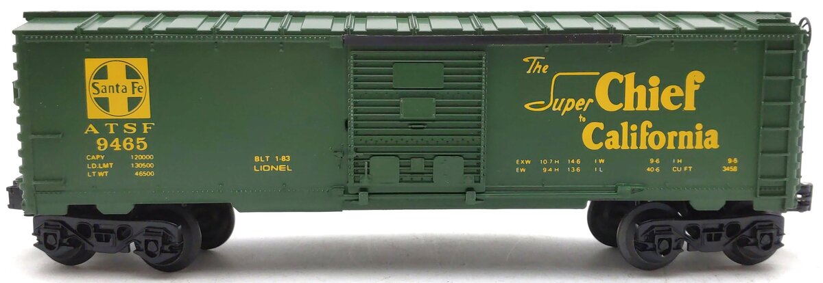 Lionel 6-9465 O Gauge AT&SF Green Boxcar #9465 LN/Box