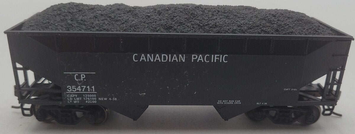 HO Scale Canadian Pacific Hopper Car #354711 W/ Load EX