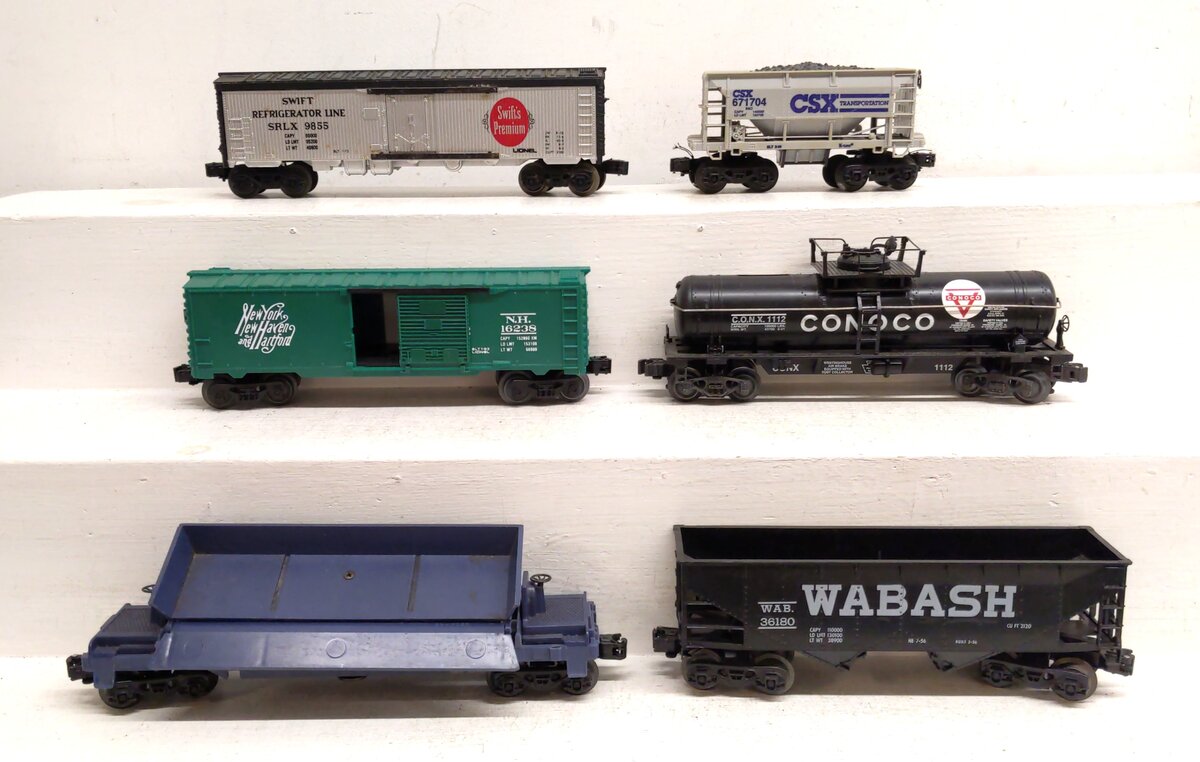 Lionel & Other O Gauge Assorted Freight Cars [6] VG