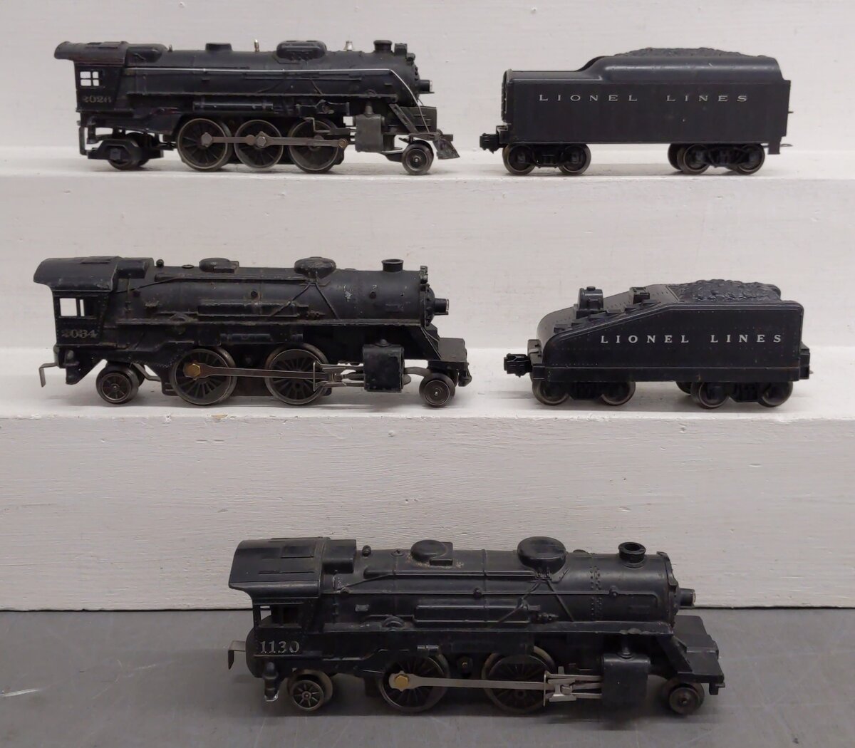 Lionel Vintage O Gauge Steam Locomotive & Tenders: 1130, 2026, 2034 [5] VG