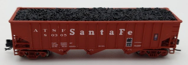 Bluford Shops 14451 N Atchison Topeka Santa Fe 14-Panel 3-Bay Hopper Car #80305 LN/Box