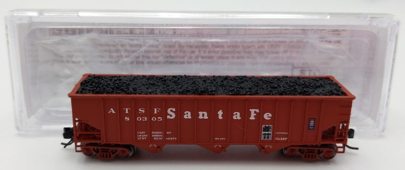 Bluford Shops 14451 N Atchison Topeka Santa Fe 14-Panel 3-Bay Hopper Car #80305 LN/Box