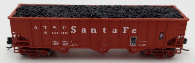 Bluford Shops 14451 N Atchison Topeka Santa Fe 14-Panel 3-Bay Hopper Car #80305 LN/Box