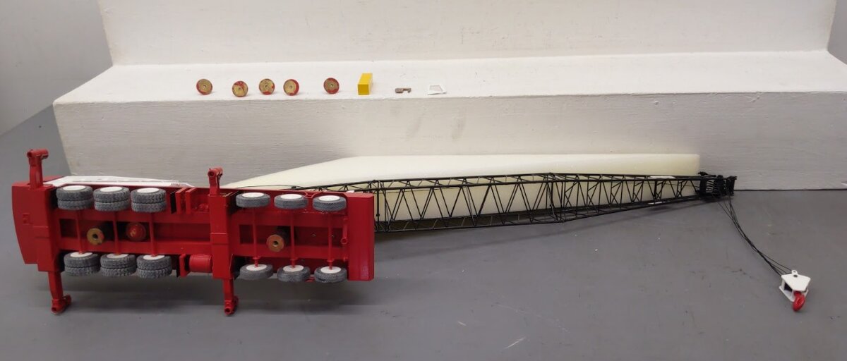 CCM HC268 1:48 Scale White / Red Link Belt FMC Truck Crane Brass Model EX/Box