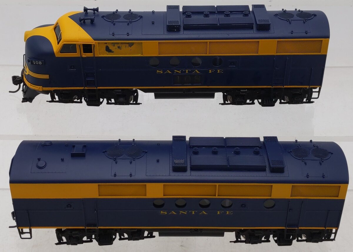 Hallmark Models BRASS HO Santa Fe FT A&B Dual-Powered Diesel Locomotives VG/Box