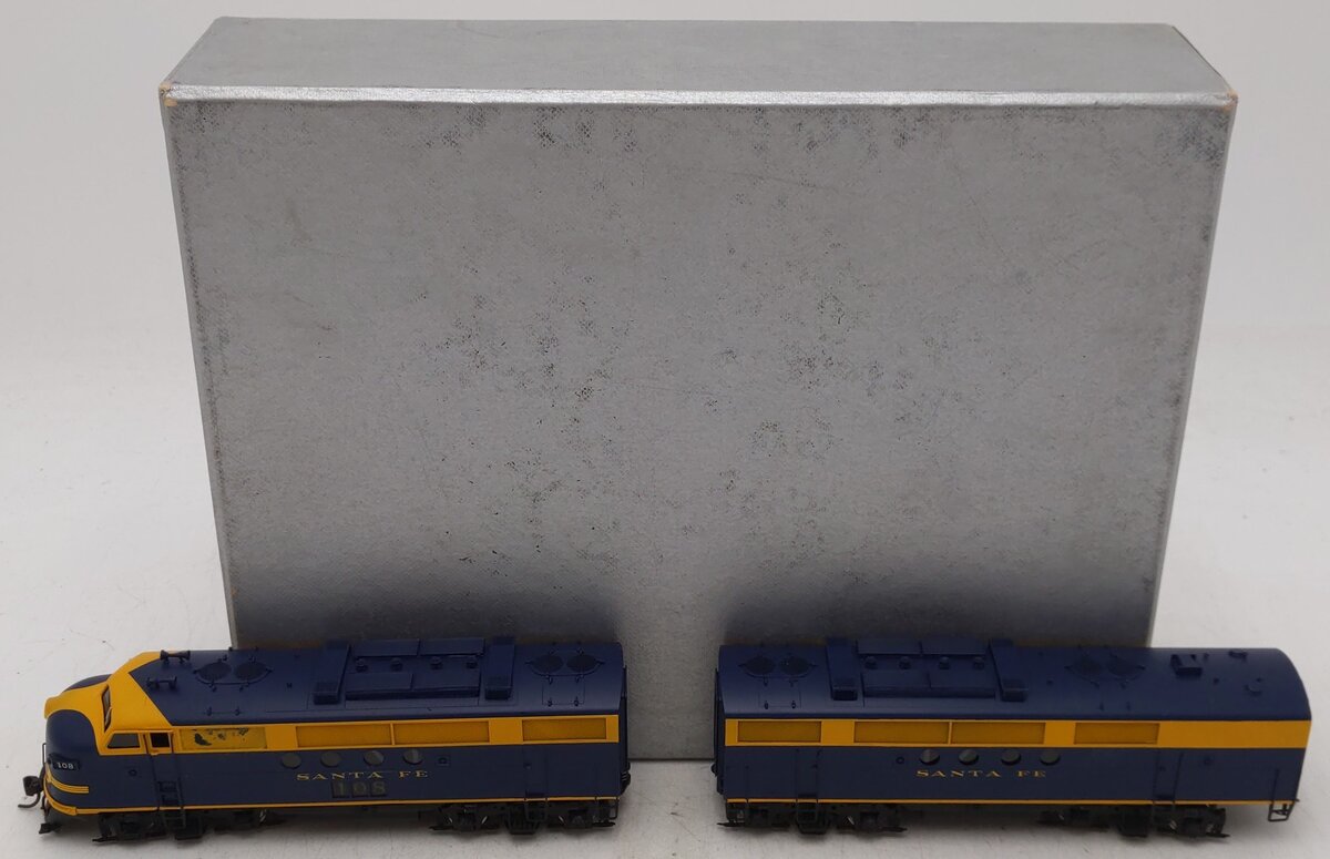 Hallmark Models BRASS HO Santa Fe FT A&B Dual-Powered Diesel Locomotives VG/Box