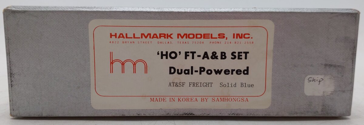Hallmark Models BRASS HO Santa Fe FT A&B Dual-Powered Diesel Locomotives VG/Box