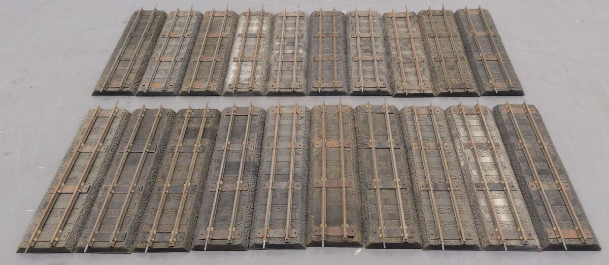 American Flyer 726 Vintage S Gauge Straight Rubber Roadbed w/ Track (20) VG
