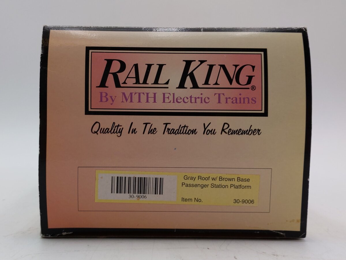 MTH 30-9006 O Gauge Passenger Station Platform (Gray Roof/Brown Base) LN/Box