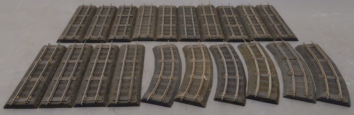 American Flyer 726 & 727 S Gauge Vintage Rubber Roadbeds w/ Track [20] VG