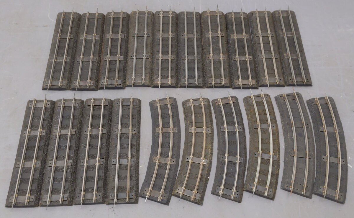 American Flyer 726 & 727 S Gauge Vintage Rubber Roadbeds w/ Track [20] VG
