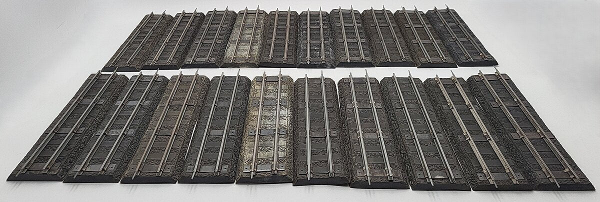 American Flyer 726 Vintage S Gauge Straight Rubber Roadbed w/ Track (20) VG