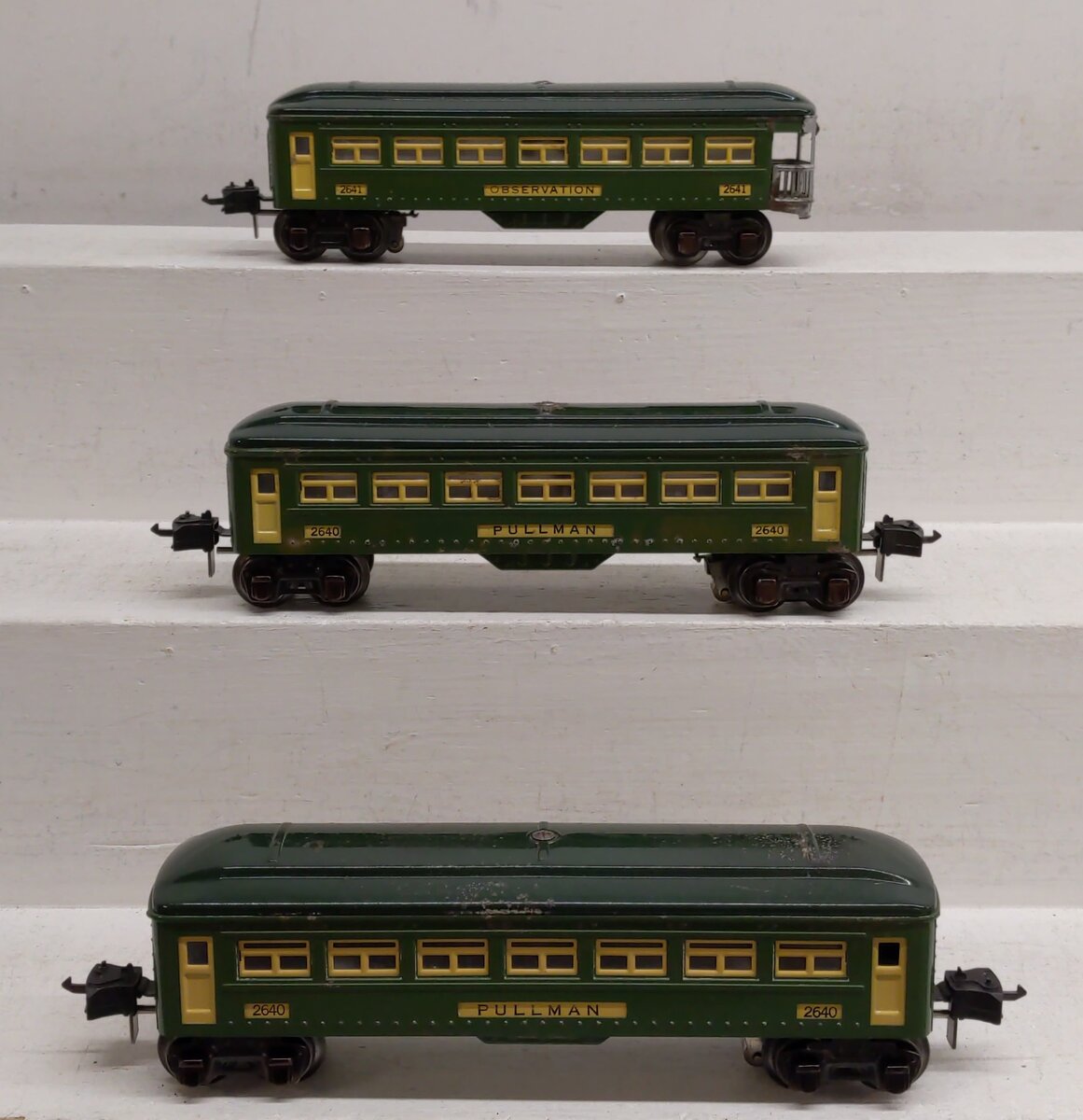 Lionel Vintage O Gauge Passenger Cars: 2640, 2640, 2641 [3] VG/Box