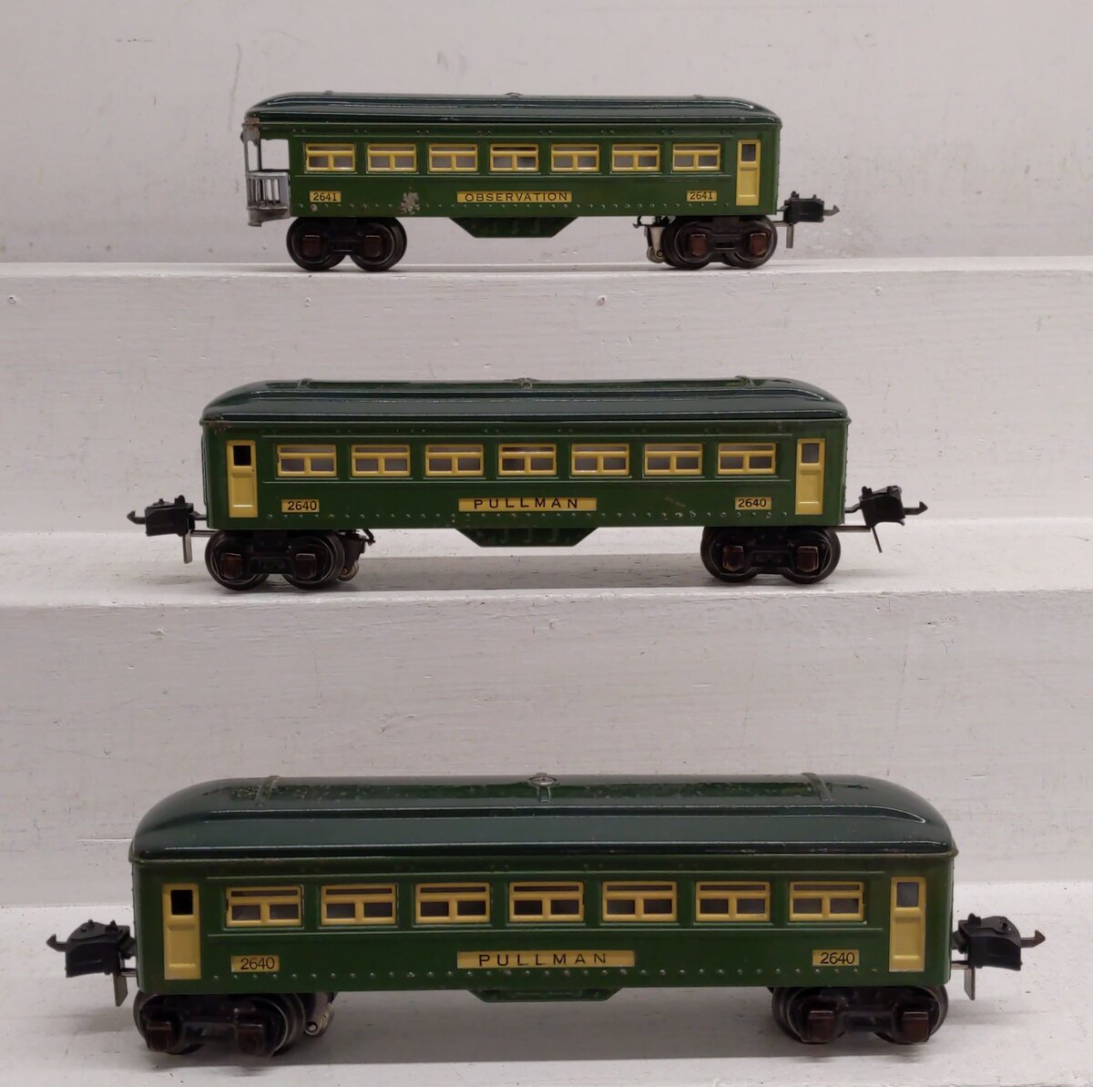 Lionel Vintage O Gauge Passenger Cars: 2640, 2640, 2641 [3] VG/Box