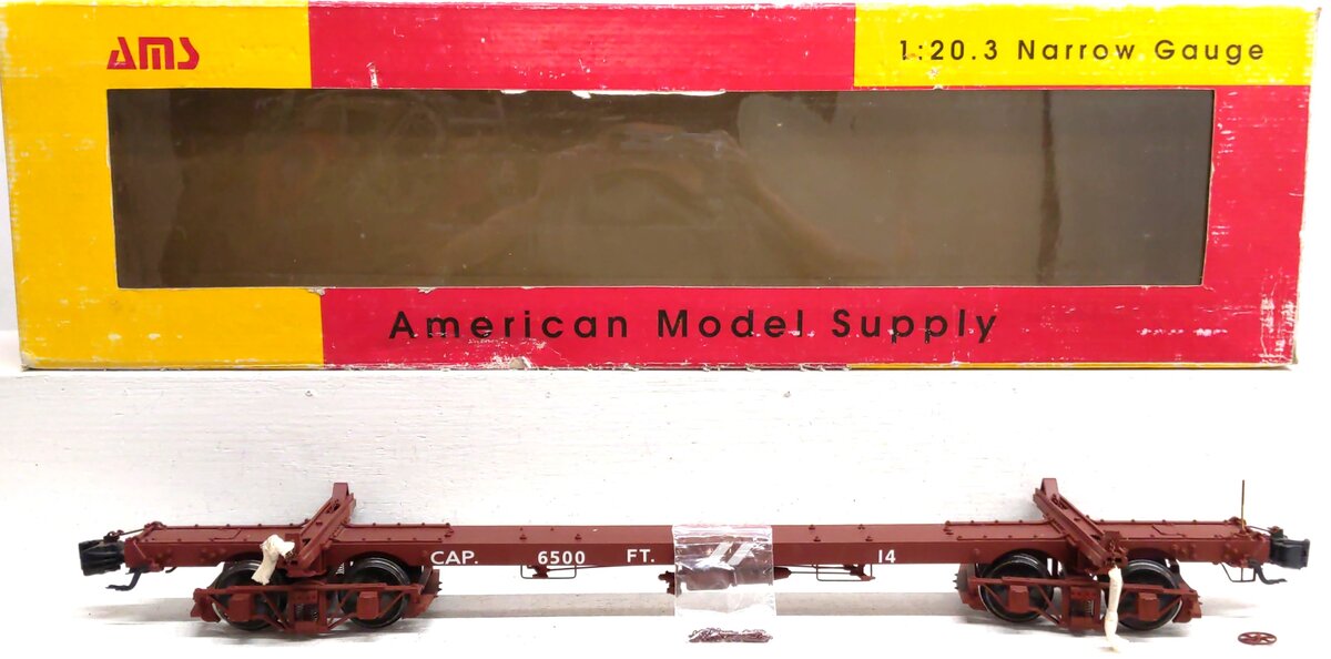 AMS AM32-151 1:20.3 Scale Westside Long Logging Car #14 EX/Box