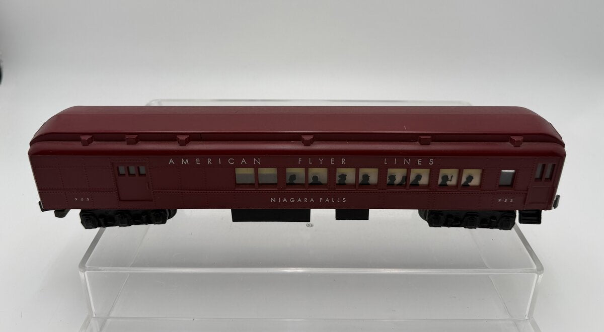 American Flyer 953 VIntage S Niagra Falls Heavyweight Combo Car w/Silhouettes VG