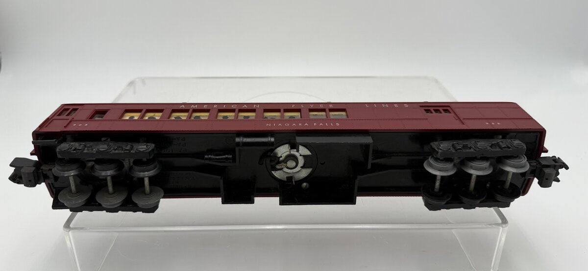 American Flyer 953 VIntage S Niagra Falls Heavyweight Combo Car w/Silhouettes VG