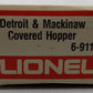 Lionel 6-9119 O Gauge Detroit & Mackinac Covered Hopper