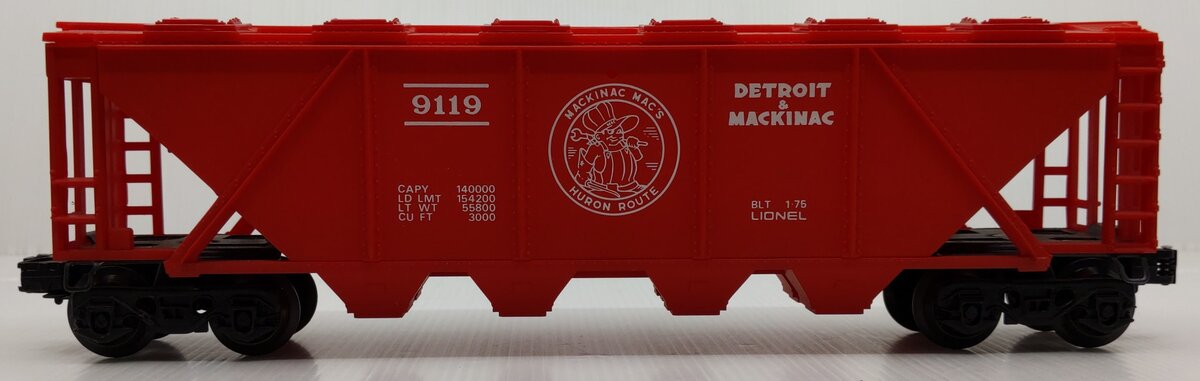 Lionel 6-9119 O Gauge Detroit & Mackinac Covered Hopper VG/Box