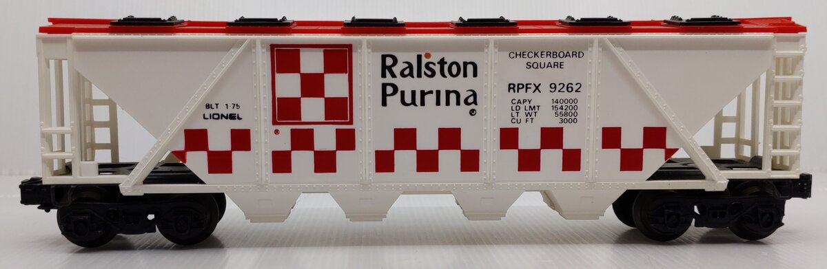 Lionel 6-9262 O Gauge Ralston Purina Checkerboard Quad Hopper LN/Box