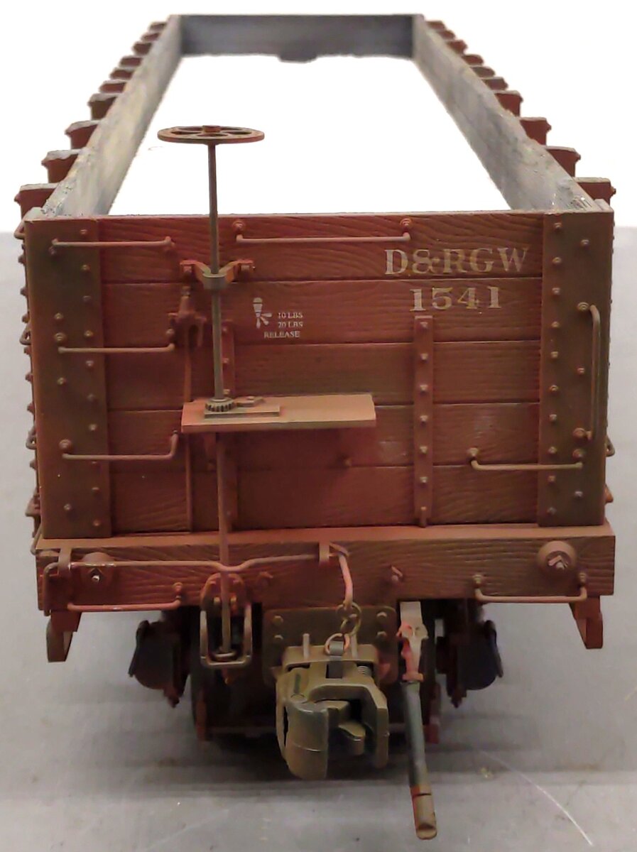 AMS 1541 G Scale Custom Weathered Denver & Rio Grande Western High Side Gondola/Box