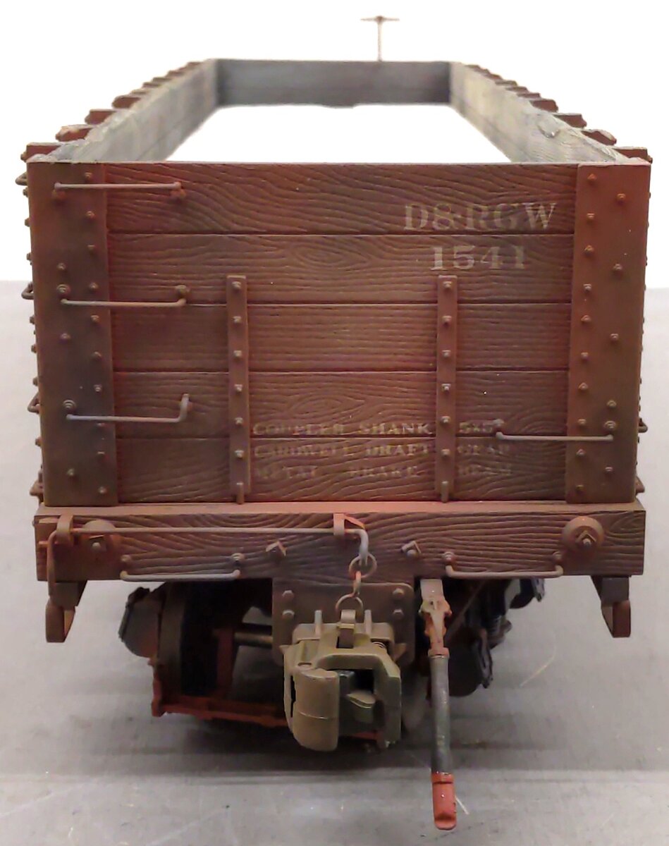 AMS 1541 G Scale Custom Weathered Denver & Rio Grande Western High Side Gondola/Box