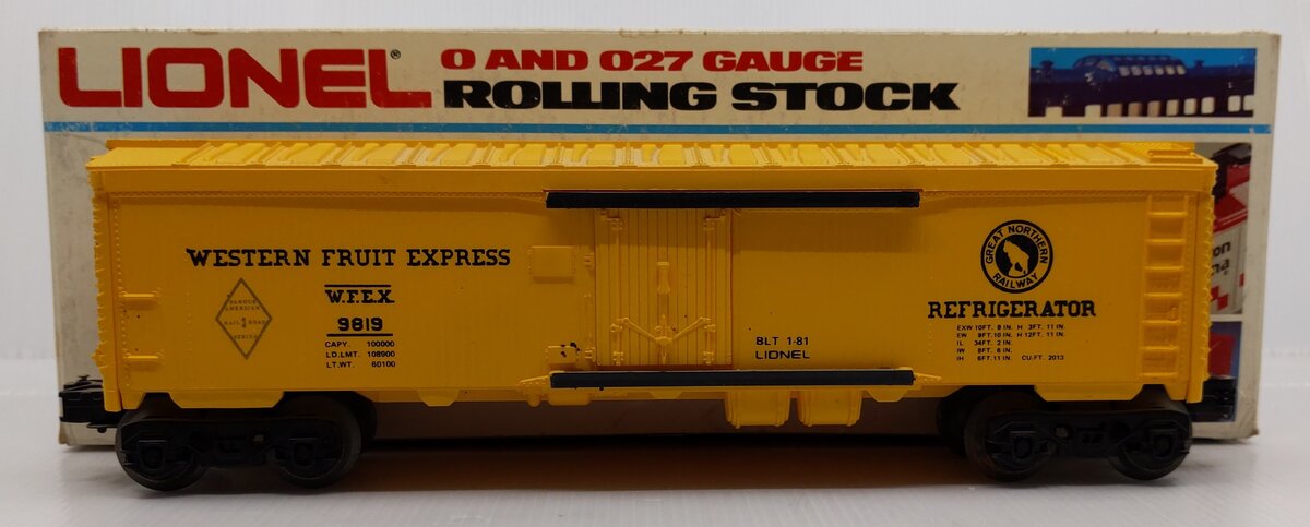 Lionel 6-9819 O Gauge Great Northern Western Fruit Express Reefer VG/Box