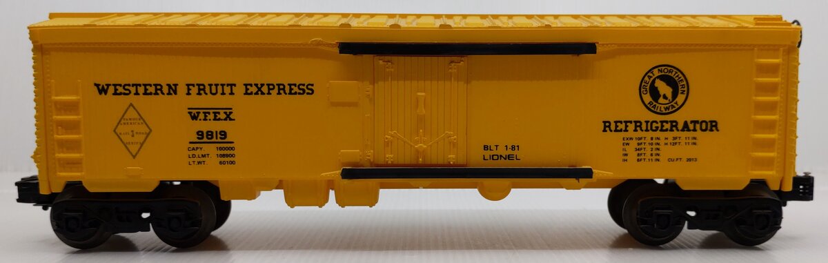 Lionel 6-9819 O Gauge Great Northern Western Fruit Express Reefer VG/Box