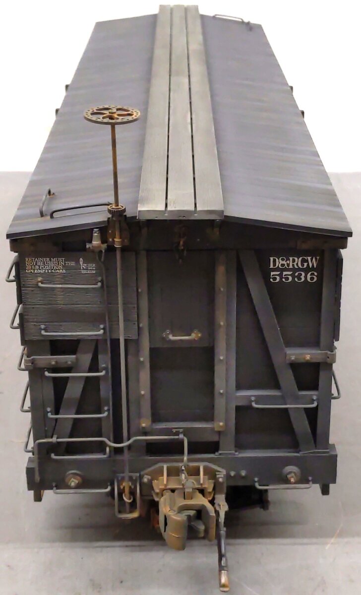 AMS AM31-215 1:20.3 Scale Custom Weathered D&RGW Narrow Gauge Stock Car #5536/Box