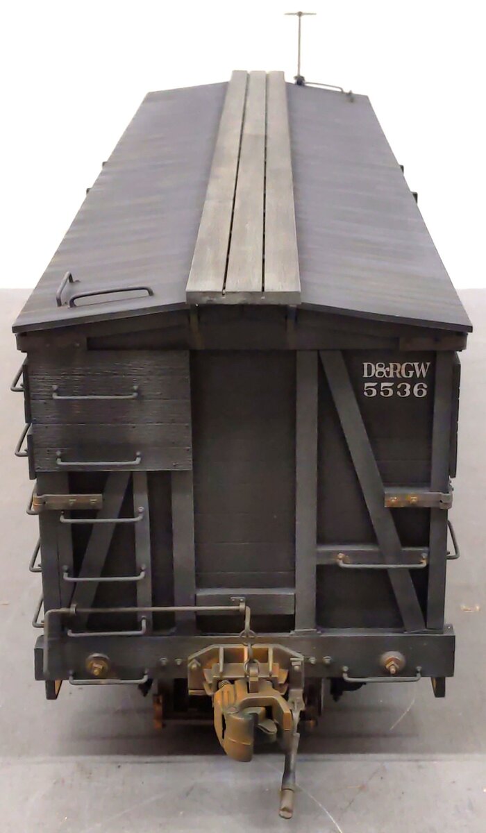 AMS AM31-215 1:20.3 Scale Custom Weathered D&RGW Narrow Gauge Stock Car #5536/Box