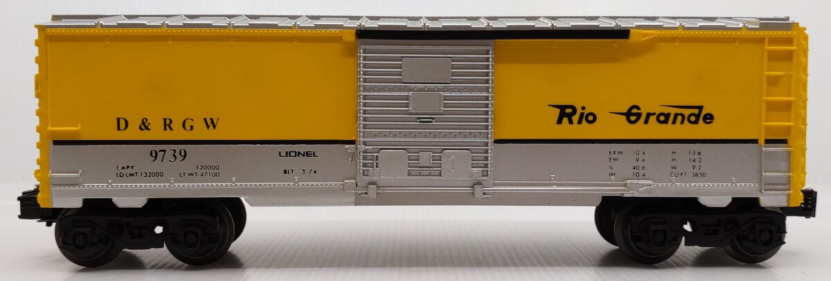 Lionel 6-9739 O Gauge Denver and Rio Grande Western Boxcar LN