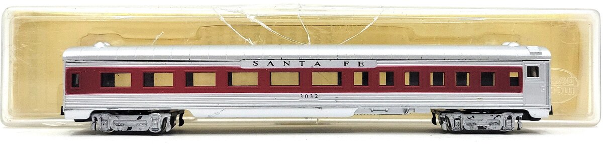 Model Power N Scale 3032 Santa Fe 75' Streamline Coach Passenger Car LN/Box