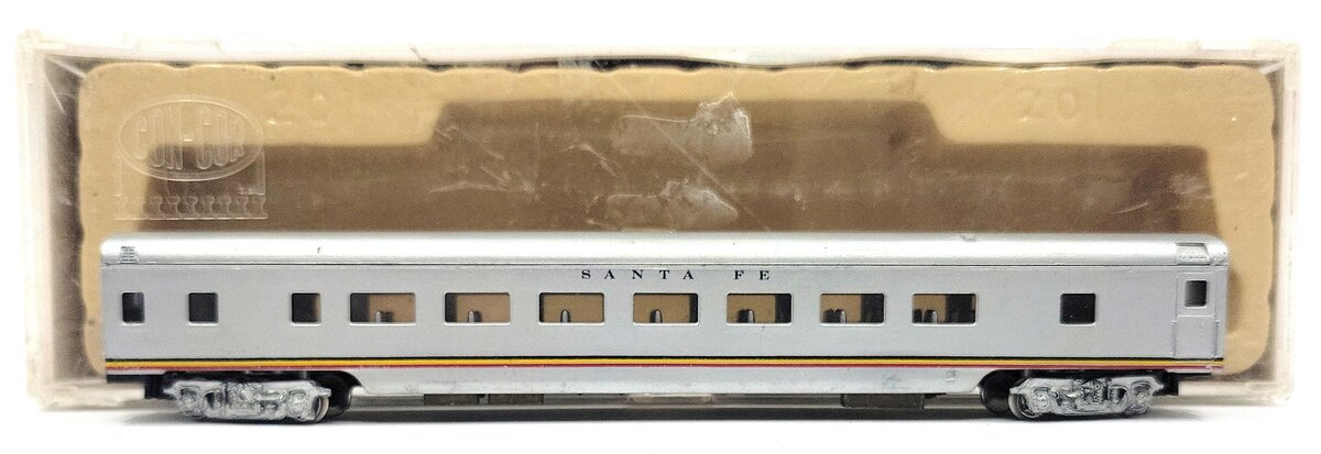 Con-Cor 0001-040016 N Scale Santa Fe smoothside Coach Car LN/Box