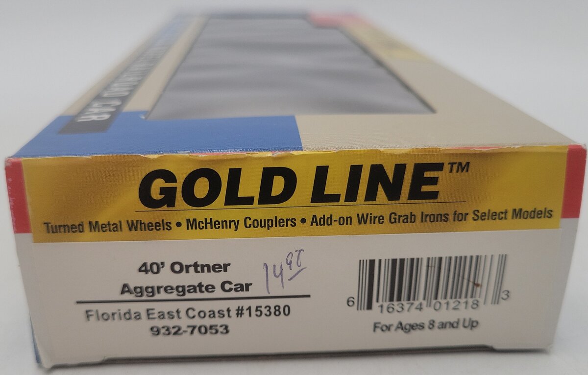 Walthers 932-7053 Florida East Coast 40' Ortner Aggregate Car #15380 EX/Box