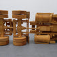Unknown Manufacturer All Wood Tractor Trailer Handmade Open Cab & Running Wheels EX
