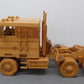 Unknown Manufacturer All Wood Tractor Trailer Handmade Open Cab & Running Wheels EX