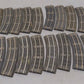 American Flyer 727 Vintage S Curved Rubber Roadbed Sections w/ Track (20) VG