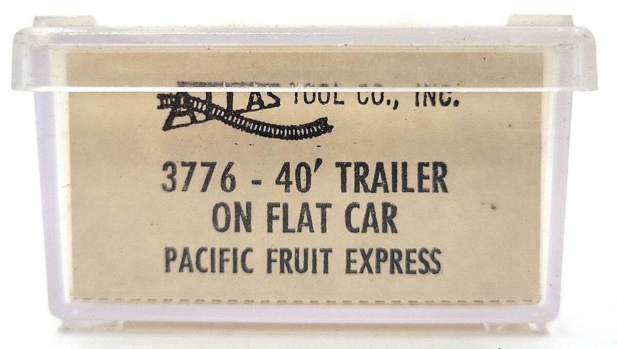 Atlas 3776 N Scale Piggy Back Flatcar With Pacific Fruit Express Trailer LN/Box