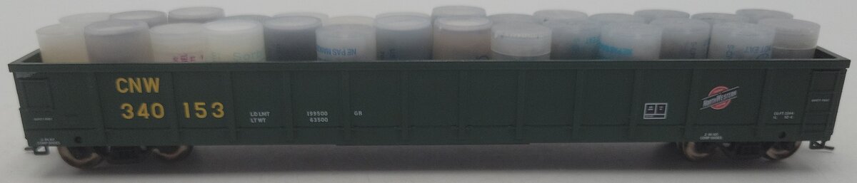 Atlas 20001035 HO CNW Trainman 52' Evans Gondola #340153 EX