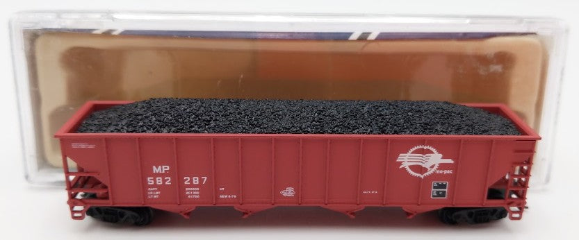 Trainworx Inc. 2403-26 N Scale MP 100-Ton Quad 4-Bay Hopper Car #582287 w Coal LN/Box