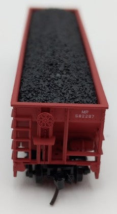 Trainworx Inc. 2403-26 N Scale MP 100-Ton Quad 4-Bay Hopper Car #582287 w Coal LN/Box